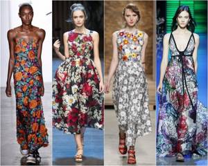цветочные сарафаны и летние платья 2016