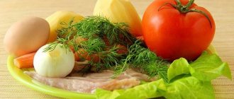 Ingredients for the dish