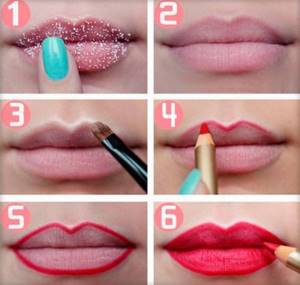 Как красить губы, чтобы они казались больше. Как красить губы красной помадой?