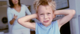 Mom scolds her son
