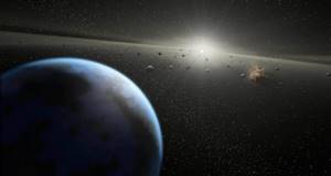 Массивный пояс астероидов вокруг звезды, равной по размеру Солнцу