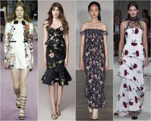 модный фасон платья 2020: платья с цветочным принтом