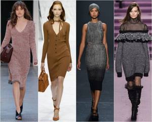 модный фасон платья 2020: платья вязаные
