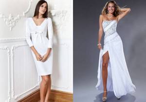 Платье белого цвета на 2020 год