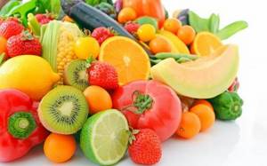 Рекомендуемые фрукты и овощи